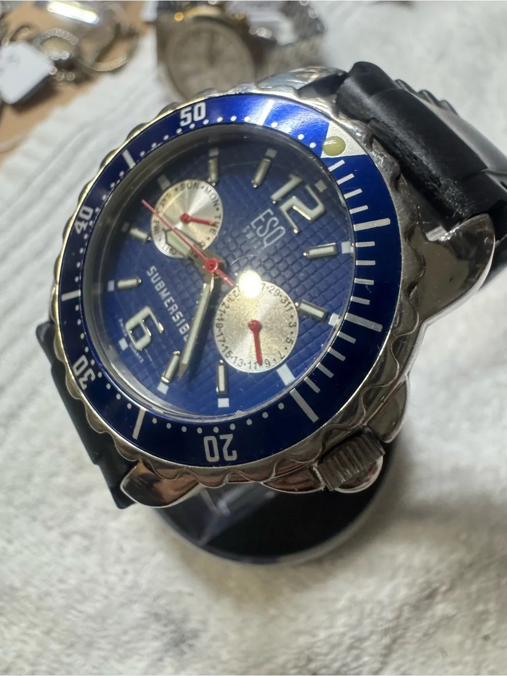 ESQ Swiss Submersible Men's Blue Dive Watch